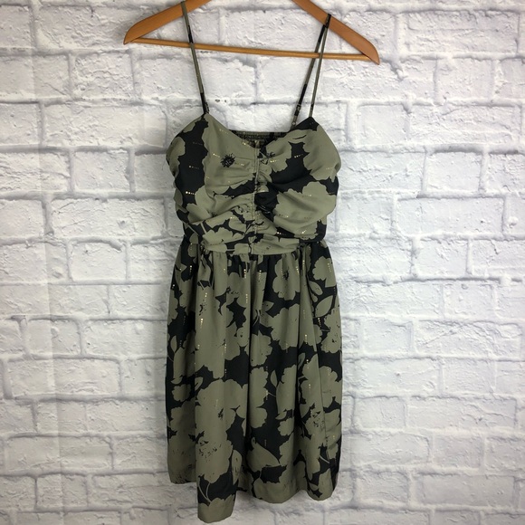 Ecote Dresses & Skirts - [5 for $25] Ecote Black Green & Gold Strappy Dress